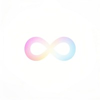 Rainbow infinity icon symbol logo.