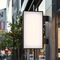 Blank light box sign mockup electronics hardware lighting.