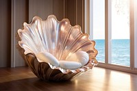 Living chair seashell invertebrate furniture.