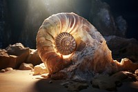 Fossilized seashell invertebrate animal sea life.