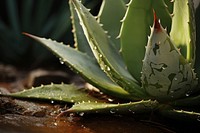 Succulent with signs of wear and tear plant aloe.