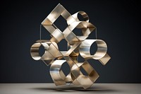 Abstract sculpture chandelier aluminium sphere.