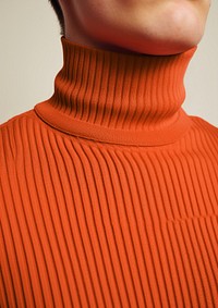 Men's turtleneck sweater mockup psd