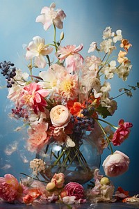 Floral poetic still life photograph style graphics painting blossom.