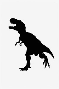 Tyrannosaurus rex silhouette dinosaur reptile.