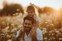 Pakistani dad carrying little daughter photo photography wristwatch.