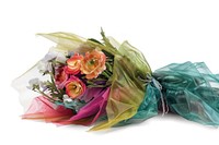 Beautifully wrapped bouquet of flowers blossom plant rose.