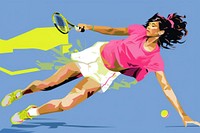 Tennis sports female person.