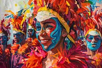 Carnaval de Barranquilla festival painting carnival wedding.