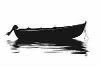 Boat silhouette transportation recreation.
