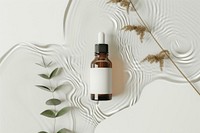 Essential oil mockup indoors herbal bottle.