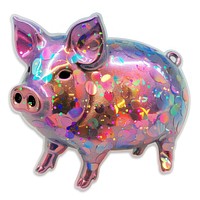 Glitter pig sticker appliance device electrical device.