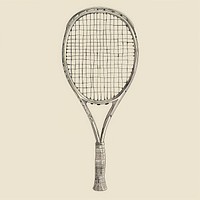 Hand drawn of tennis racket sports.