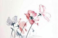 Japanese calligraphy flower painting art graphics.