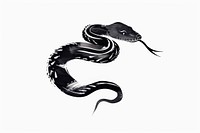 Snake Japanese minimal reptile stencil animal.