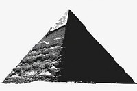 Pyramid architecture blackboard triangle.