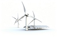 Wind power and solar power outdoors windmill machine.