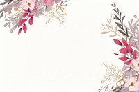 Floral frame with flowers graphics painting pattern.