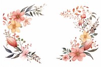 Floral frame with flowers graphics pattern blossom.