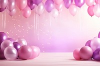 Pink purple birthday background balloon people person.