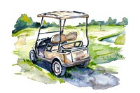 Golf course car transportation automobile.