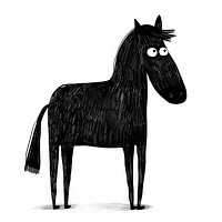 Horse art silhouette animal.