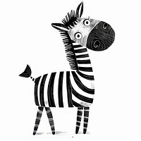 Zebra art illustrated wildlife.