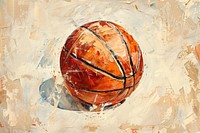 Close up on pale basketball painting sphere helmet.