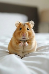 Cute hamster animal mammal rodent.
