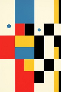 Grid illustration representing of chess graphics painting pattern.
