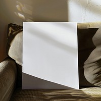 Blank white A0 paper furniture cushion pillow.