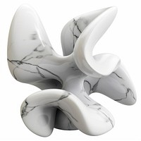 Marble abstract shape form accessories porcelain furniture.