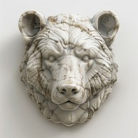Marble bear head sculpture accessories accessory ornament.