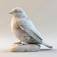 Marble bird sculpture porcelain figurine pottery.