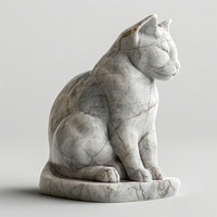 Marble cat sculpture figurine wildlife animal.