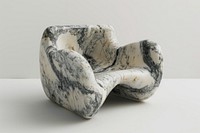 Marble chair sculpture furniture armchair pottery.
