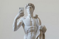 Marble greek man sculpture clothing apparel person.