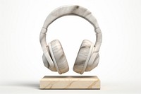 Marble headphones sculpture electronics headset smoke pipe.