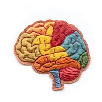 Felt stickers of a single brain embroidery applique clothing.