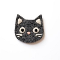 Felt stickers of a single cat accessories accessory jewelry.
