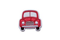 Felt stickers of a single classic car transportation illustrated automobile.