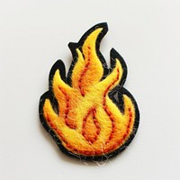 Felt stickers of a single fire symbol accessories accessory.