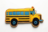 Felt stickers of a single school bus transportation vehicle device.