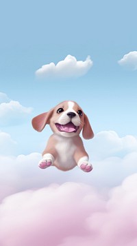 Chubby jumping beagle animal figurine canine.