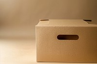Cardboard box with handles package carton person.