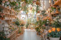 The inside of an Aesthetic flower shop christmas festival blossom.