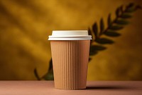 Disposable paper coffee cup mockup psd