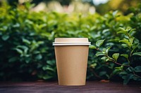 Disposable paper coffee cup mockup psd