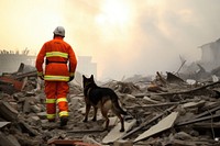 Rescue work human dog clothing.