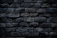 Black brick wall texture architecture building.